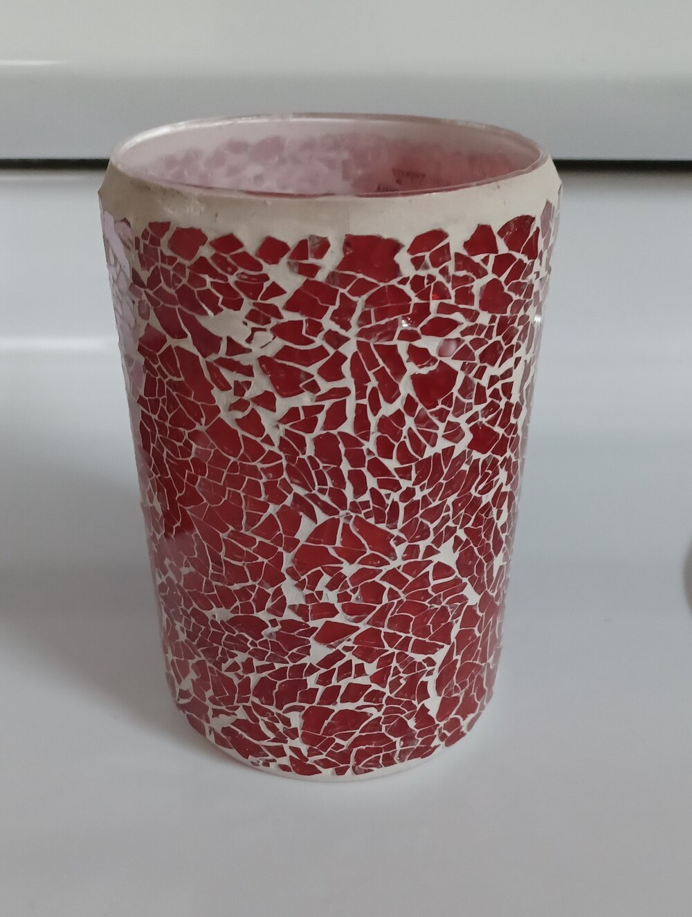 Red Crackle Glass Simmering Lights Shade for Pink Zebra Wax Warmer  Orange